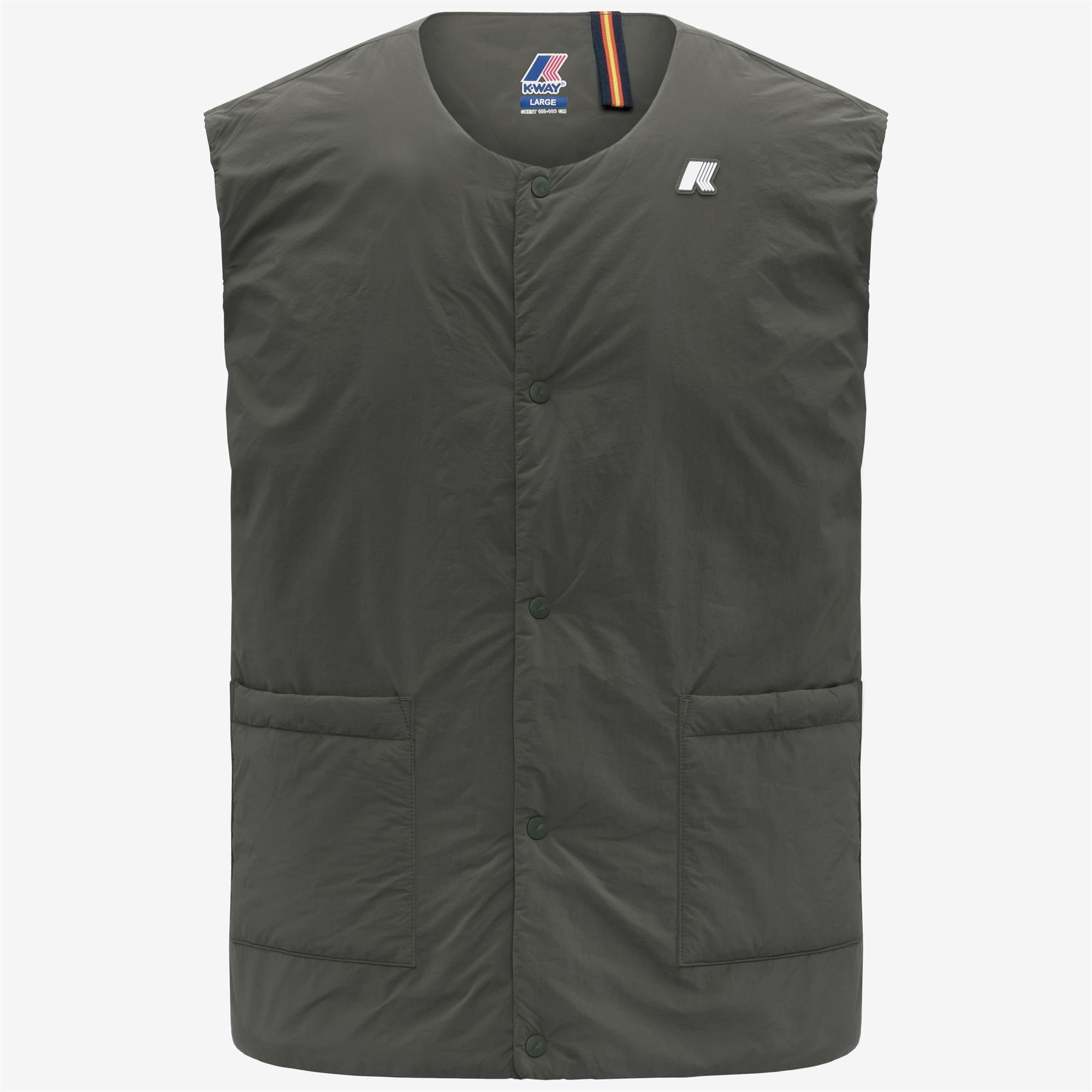 K-Way Uomo Verde Valty Plain Warm - Gilet Giacche - Gilet Giacche - M
