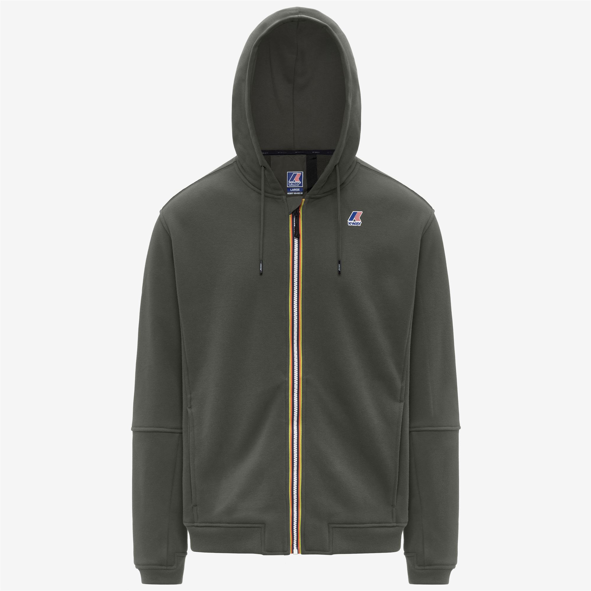 K-Way Unisex Verde Prosper Brushed Pc - Felpa Con Cappuccio E Zip Intera Pile - Felpa Con Cappuccio E Zip Intera Pile - S