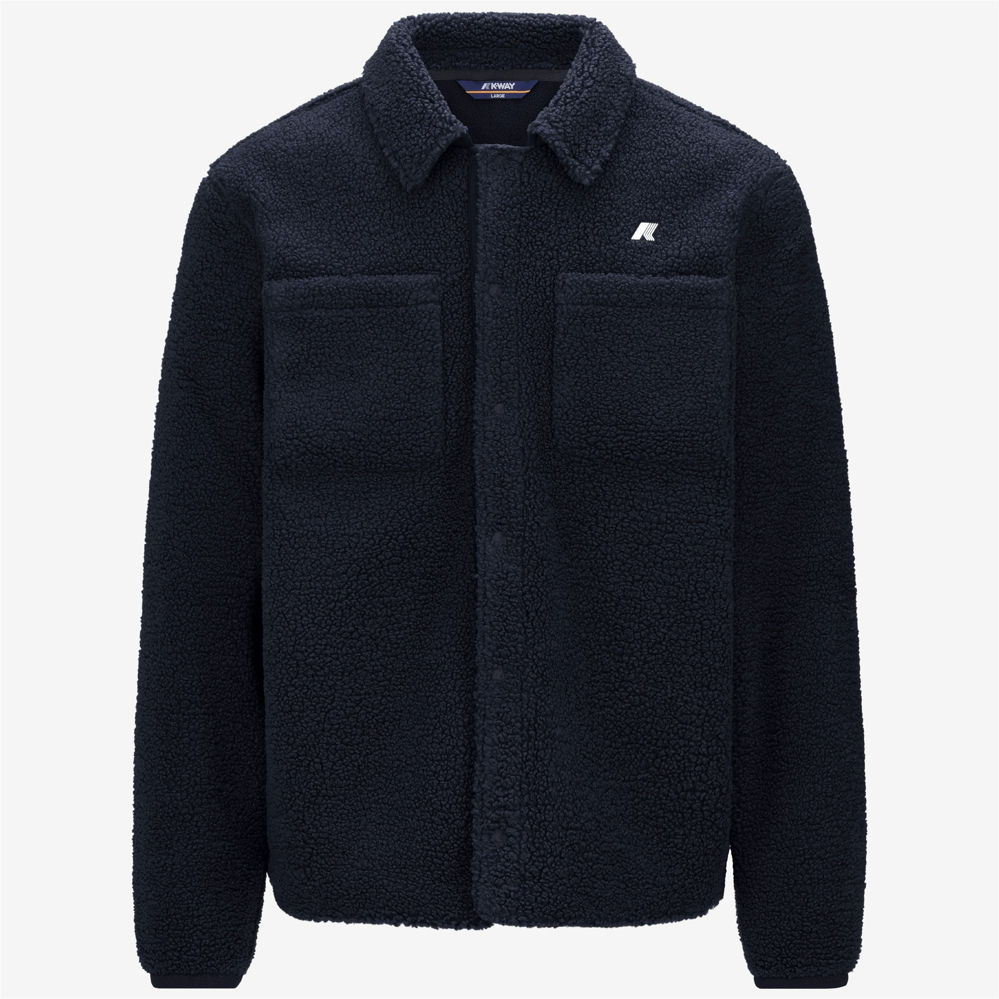 K-Way Uomo Nero - Camicia Giacca Sherpa Polar - Jackets - L - Immagine 3