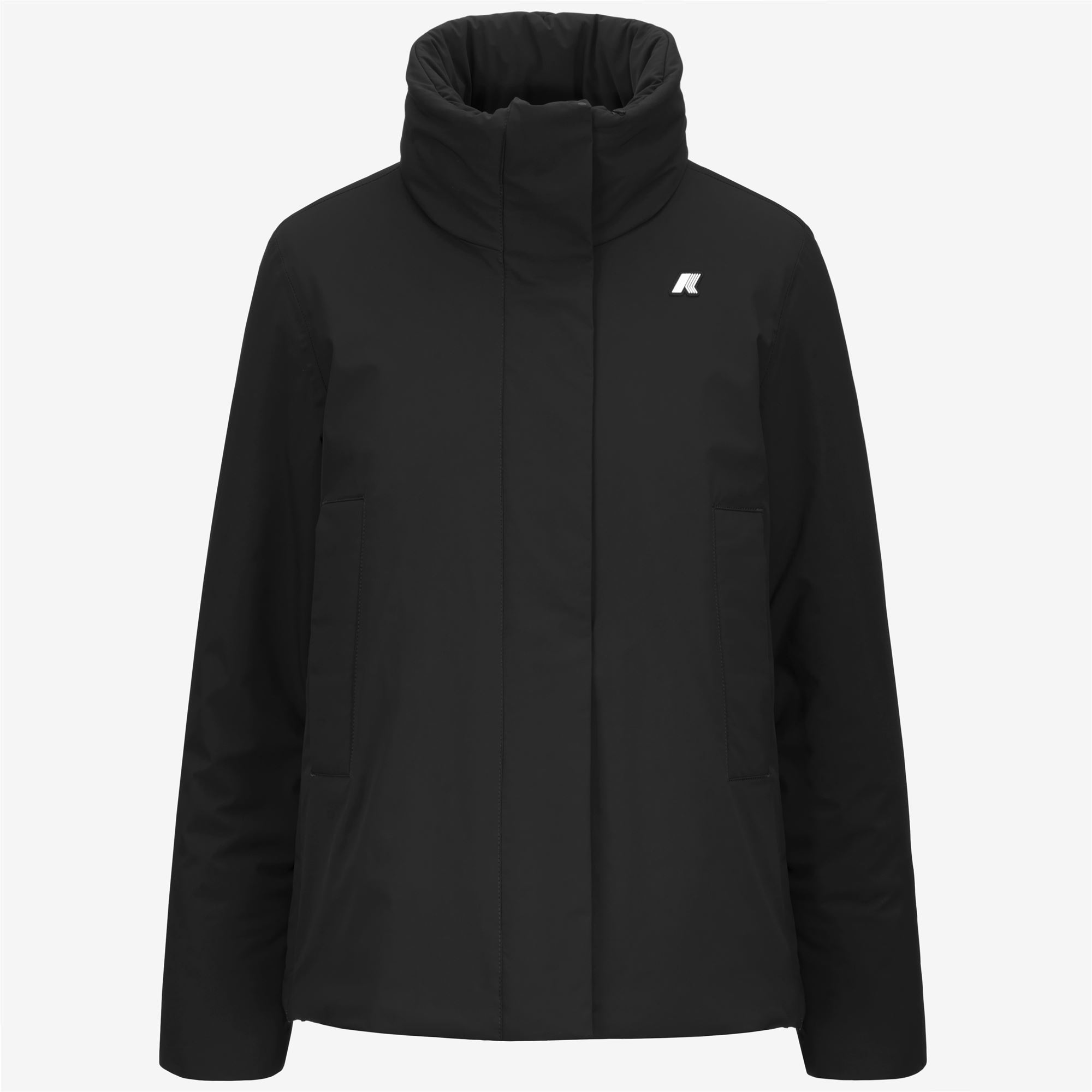 K-Way Donna Nero - Cappotto Con Logo Frontale E Zip Due Tasche - Jackets - S - Immagine 3