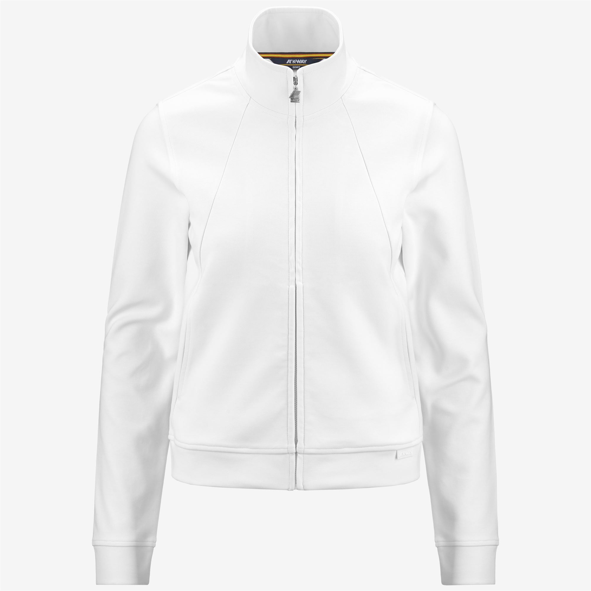 K-Way Donna Bianco Cyrielle Interlock - Giacca Pile - Giacca Pile - L