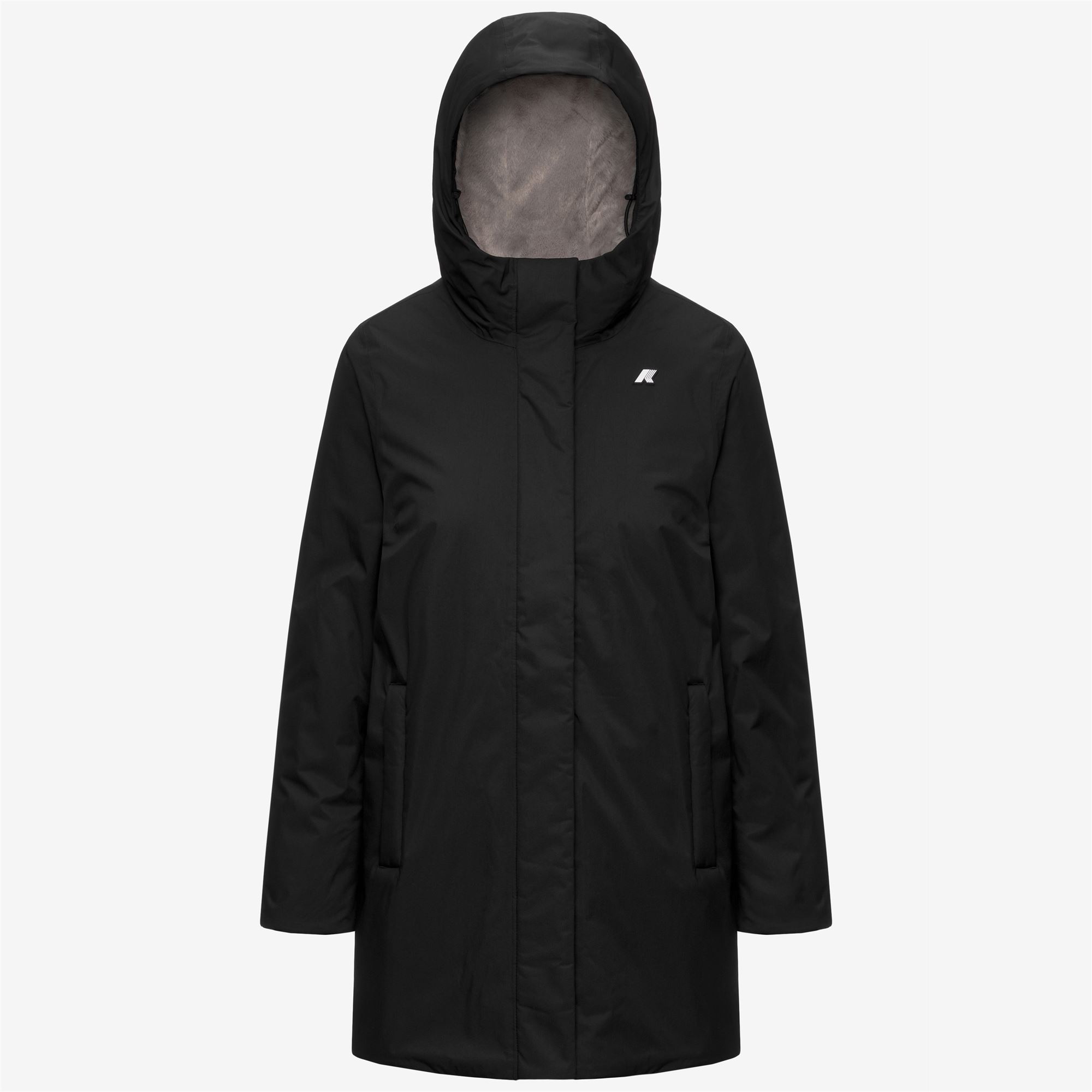 K-Way Donna Nero - Sophie Twill Soft Beaver - Coats - Xl - Immagine 4