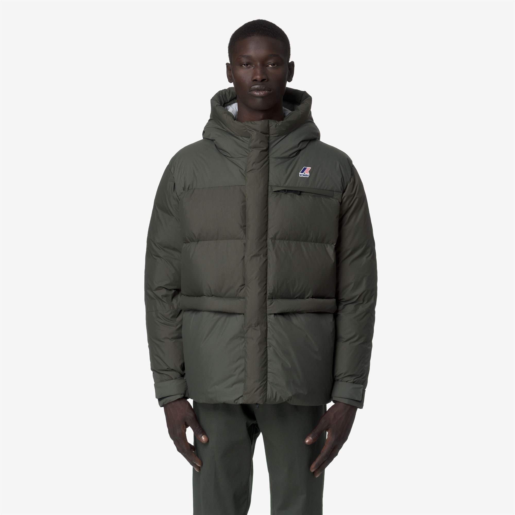 K-Way Uomo Verde Giacche, L, New, - Immagine 2