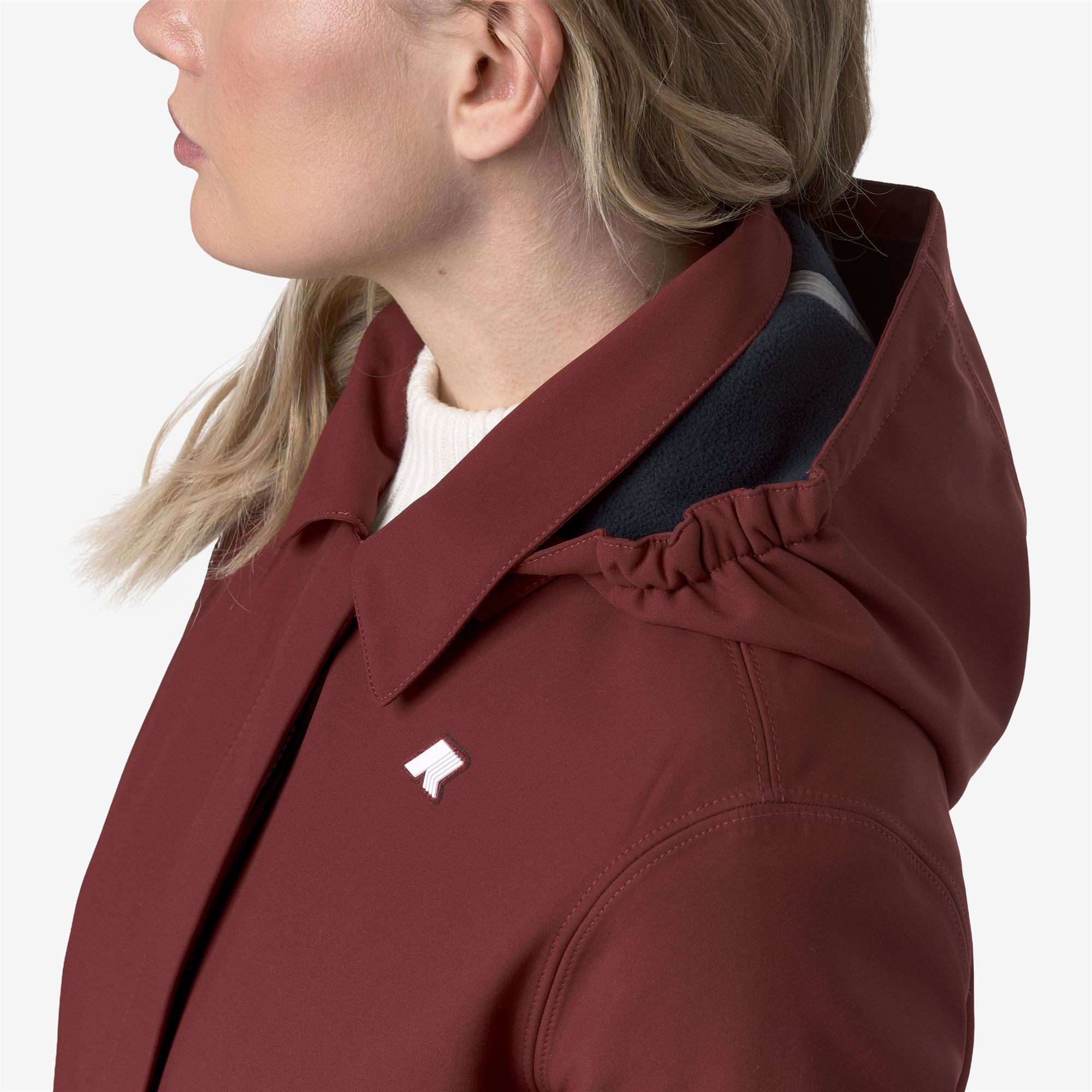 K-Way Donna Blu Mathy Bonded - Lunghezza 3/4 Giacche - Lunghezza 3/4 Giacche - L