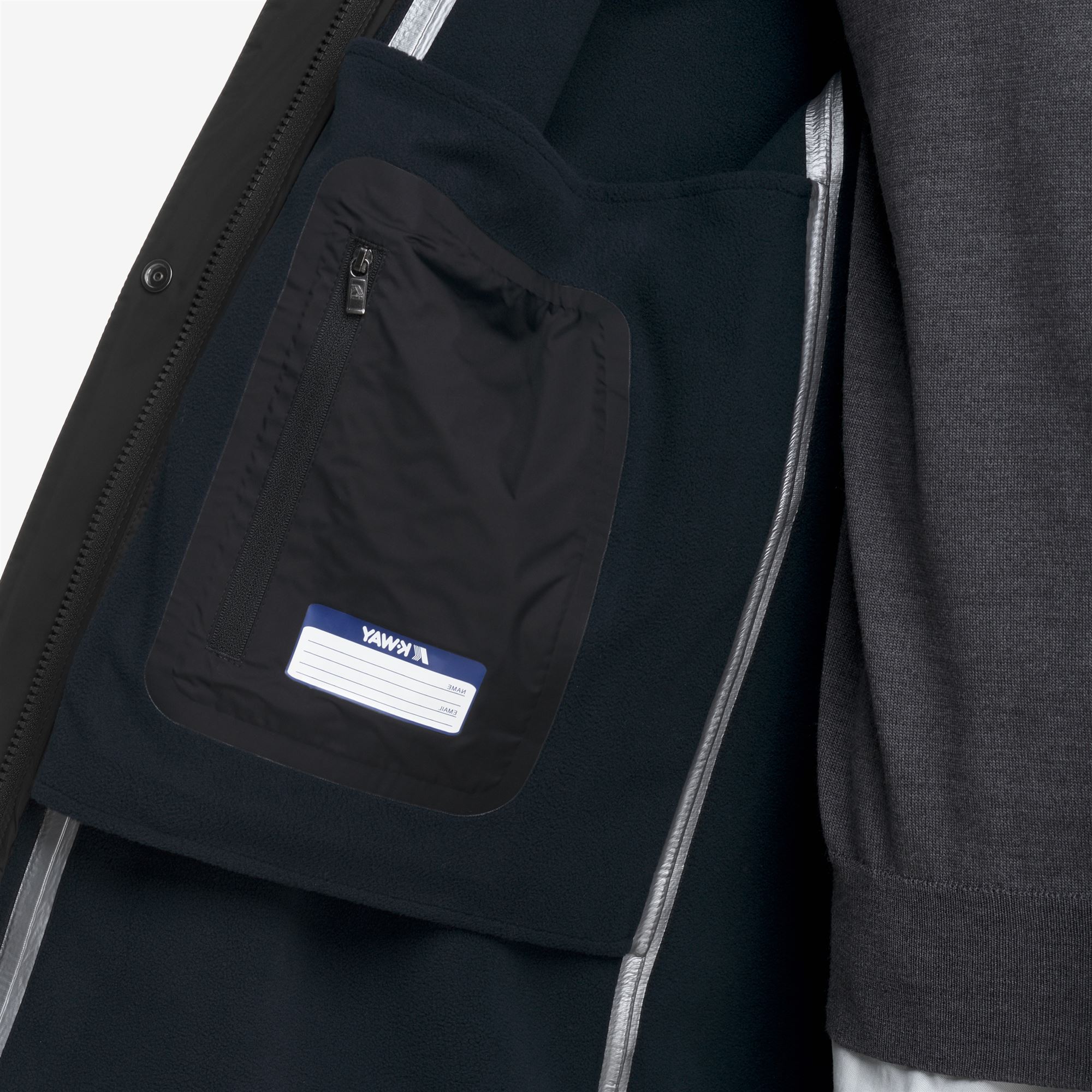 K-Way Uomo Nero - Parka Con Cappuccio Bonded - Coats - S - Immagine 5