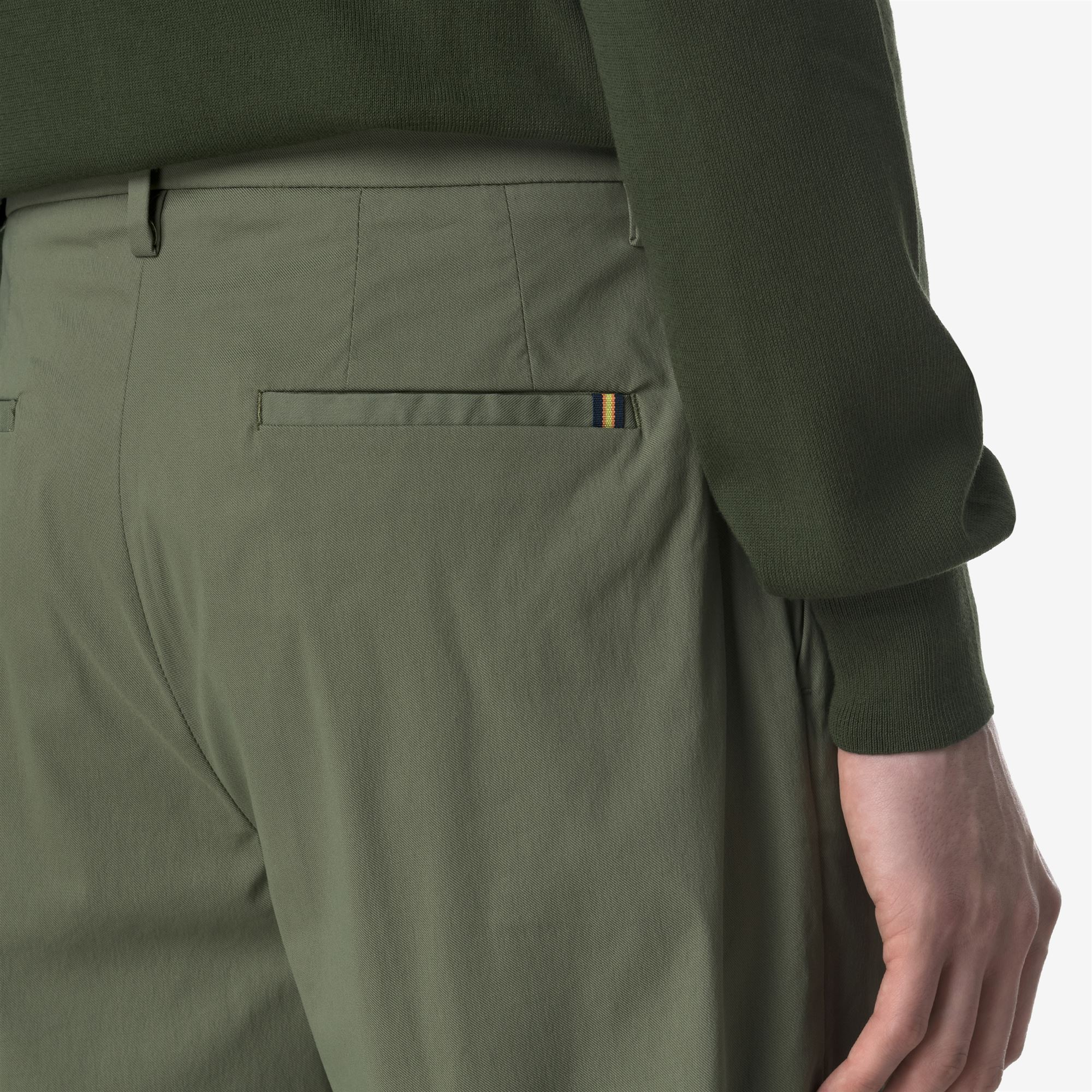 K-Way Hombre Verde Ralph Twill Tech - Chino Pantaloni - Chino Pantaloni